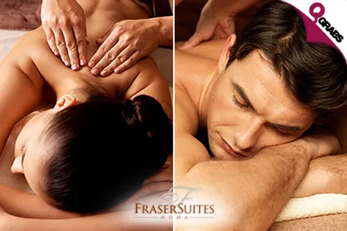 From QR175 Pamper yourself with a Relaxing or Deep Tissue Massage OR Spa Packages for MEN & WOMEN at Fraser Suites! (Up to QR1030 Value)